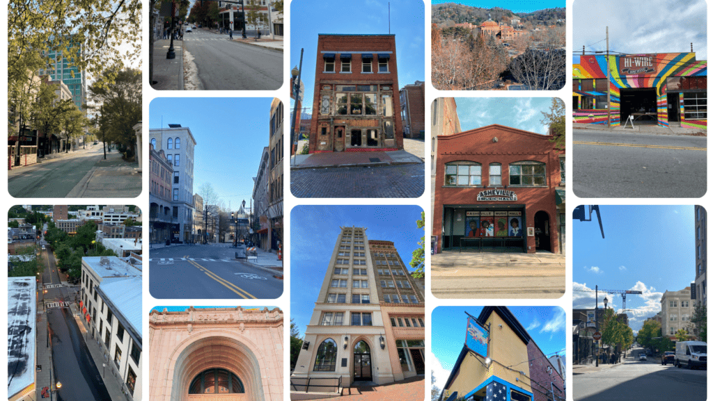 Buildings and Views in Downtown Asheville North Carolina